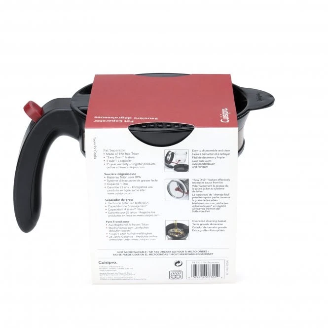 CUISIPRO Fat Separator 7.25/18cm 4cup 1qt/960ml 7 CUISIPRO Fat Separator 7.25/18cm 4cup 1qt/960ml - Image 5
