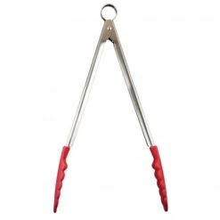 CUISIPRO Locking Tongs 12/30.5cm Silicone Red