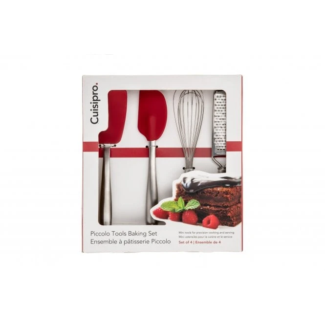 CUISIPRO PICCOLO Baking Set Red (Grater Whisk Spatula Turner) 4 CUISIPRO PICCOLO Baking Set Red (Grater Whisk Spatula Turner) - Image 2