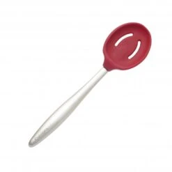 CUISIPRO PICCOLO Slotted Spoon 8/20cm Silicone Red