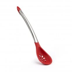 CUISIPRO Silicone Slotted Spoon 12/30.5cm Red (LFGB Silicone)