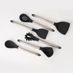 CUISIPRO Silicone Tool Set-LadleTurnerSpoon & Slotted Spoon Black -Knives From Japans cuisipro silicone tool set ladle turner spoon slotted spoon black p2594 14475 medium