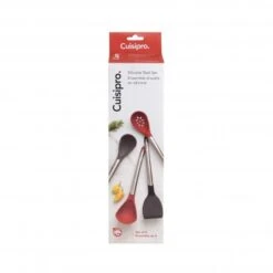 CUISIPRO Silicone Tool Set-LadleTurnerSpoon & Slotted Spoon Black -Knives From Japans cuisipro silicone tool set ladle turner spoon slotted spoon black p2594 14476 medium