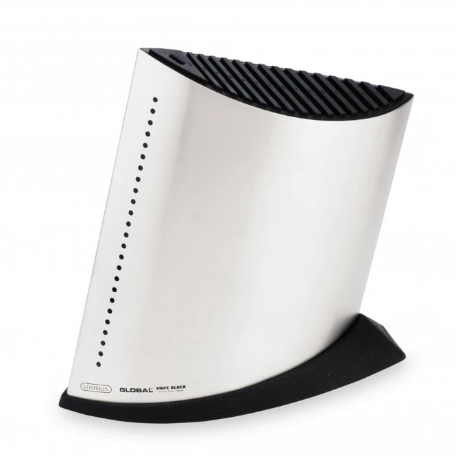 Global G-511D Stainless Steel 13-Slot Capacity - Large Ship Shape Universal Knife Block 3 Global G-511D Stainless Steel 13-Slot Capacity - Large Ship Shape Universal Knife Block