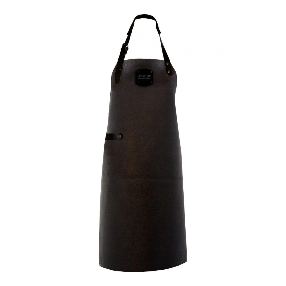 Global Accessories GL-8260BK Deluxe Leather Apron -Black 3 Global Accessories GL-8260BK Deluxe Leather Apron -Black