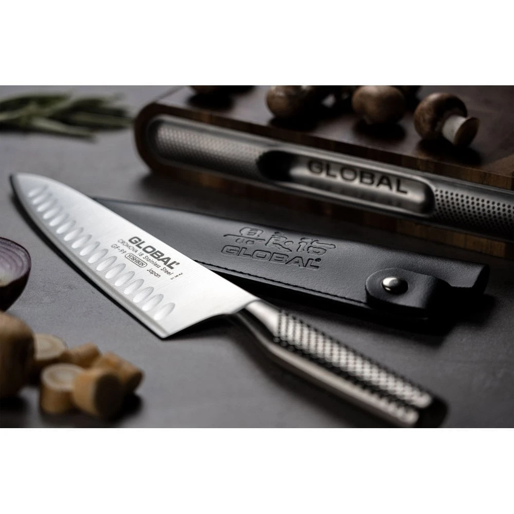 Global Forged GF-99 Global GF Cook's Knife Fluted 20.5cm Blade 10 Global Forged GF-99 Global GF Cook's Knife Fluted 20.5cm Blade - Image 8
