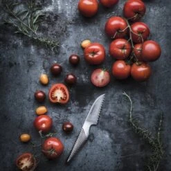 GS-9 Tomato Knife 8cm Blade 11 GS-9 Tomato Knife 8cm Blade -Knives From Japans global gs gs 9 tomato knife 8cm blade p18 12292 medium