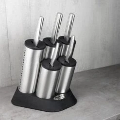 D-GN-2020/6B Global NI Engine Block 6pce Knife Block Set -Knives From Japans global knife sets d gn 2020 6b global ni engine block 6pce knife block set p2542 14136 medium