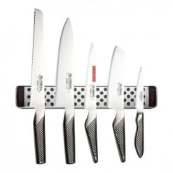 Global G-2951138/M30 6 Piece Knife Set With Magnetic Rack
