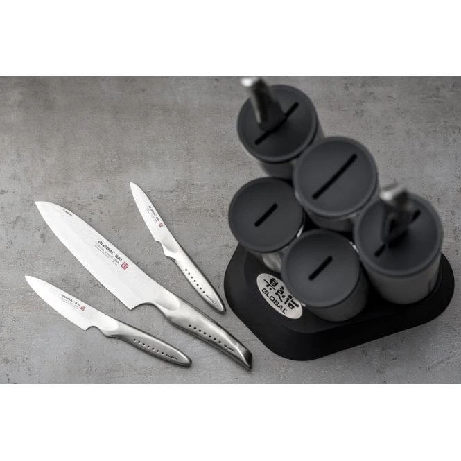 Global Sai Engine Block 6pc Knife Block Set 7 Global Sai Engine Block 6pc Knife Block Set - Image 5