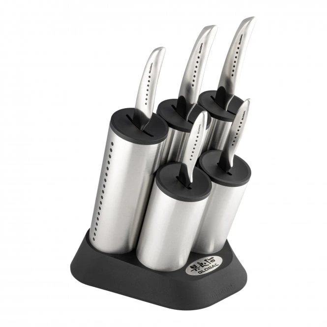 Global Sai Engine Block 6pc Knife Block Set 3 Global Sai Engine Block 6pc Knife Block Set