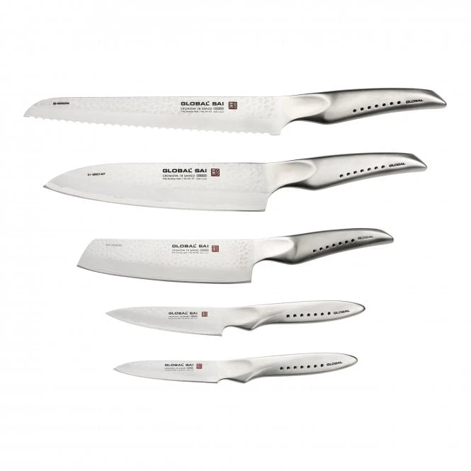 Global Sai Engine Block 6pc Knife Block Set 4 Global Sai Engine Block 6pc Knife Block Set - Image 2