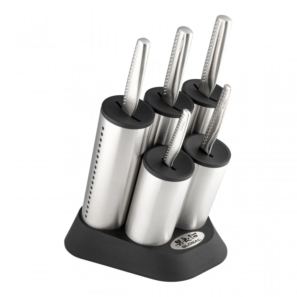 Global Ni Global NI Engine Block 6pce Knife Block Set 3 Global Ni Global NI Engine Block 6pce Knife Block Set