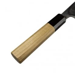 Hatsukokoro Hatsukokoro Kumokage Blue2 Kurouchi Damascus Santoku 180cm With Teak Handle -Knives From Japans hatsukokoro kumokage blue2 kurouchi damascus santoku 180cm with teak handle p1831 10187 image