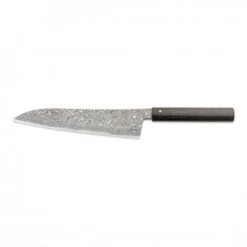 Hinoura Tsukasa 21cm Gyuto Black Mushin Damascus Black Handle