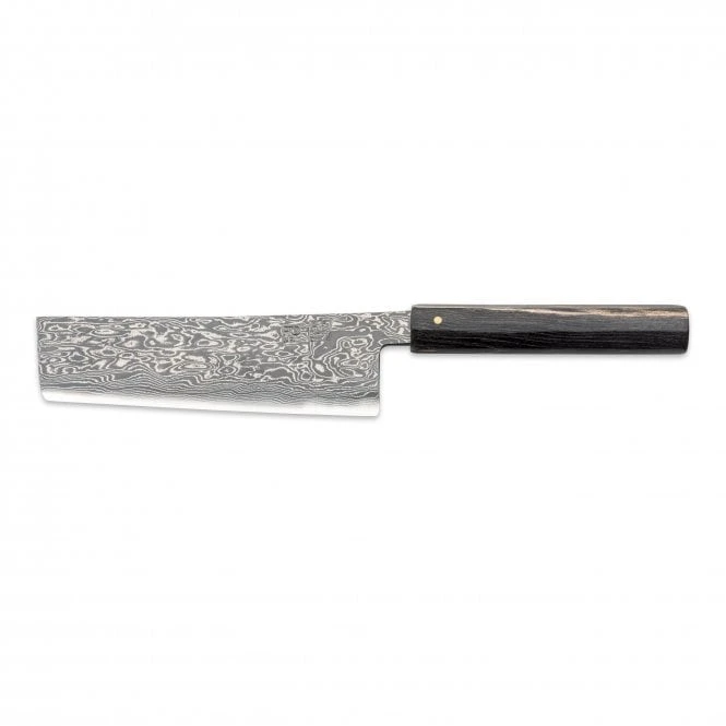 Hinoura Tsukasa 21cm Nakiri Black Mushin Damascus Black Handle 3 Hinoura Tsukasa 21cm Nakiri Black Mushin Damascus Black Handle