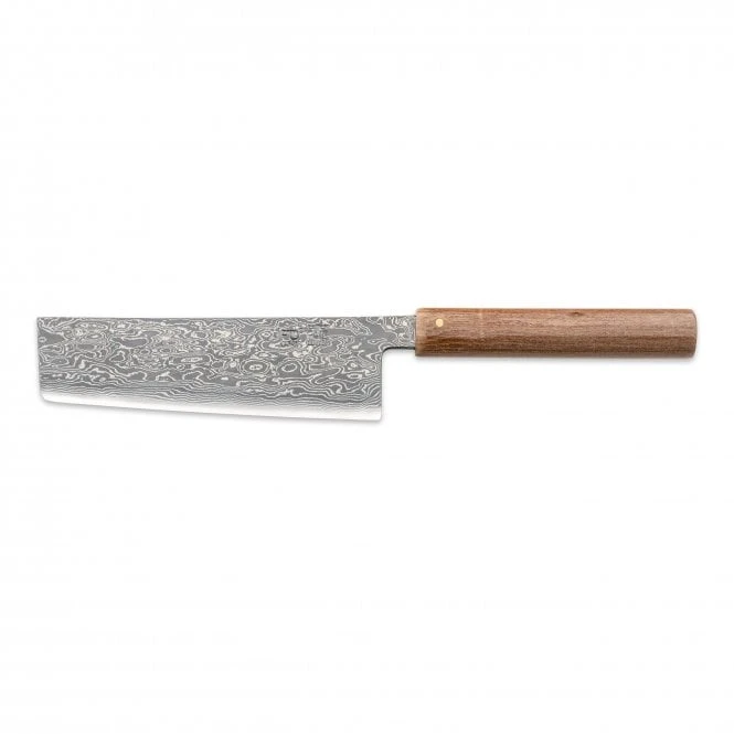Hinoura Tsukasa 21cm Nakiri Black Mushin Damascus Natural Handle 3 Hinoura Tsukasa 21cm Nakiri Black Mushin Damascus Natural Handle