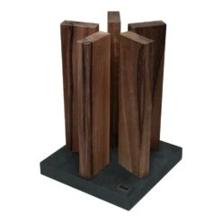 Kai Stonehenge KAI-STH-4 Walnut Magnetic Knife Block – Handcrafted 10-Slot Display