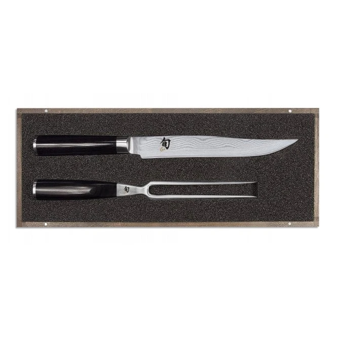 Kai Shun Classic 2-Piece Carving Set (DMS-200) – 32-Layer Damascus Steel Knife and Fork 3 Kai Shun Classic 2-Piece Carving Set (DMS-200) – 32-Layer Damascus Steel Knife and Fork