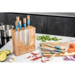 KEB-900/9B 9 Piece Knife Block Set - Ocean Blue 13 KEB-900/9B 9 Piece Knife Block Set - Ocean Blue -Knives From Japans katana saya elements keb 900 9b 9 piece knife block set ocean blue p1772 11255 medium
