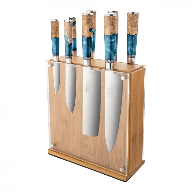KEB-900/9B 9 Piece Knife Block Set - Ocean Blue 3 KEB-900/9B 9 Piece Knife Block Set - Ocean Blue
