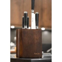Katana Saya Pakkawood Katana Saya Pakkawood 6 Piece Knife Block Set -Knives From Japans katana saya pakkawood 6 piece knife block set p1417 11675 image
