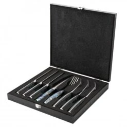 KP-80/8 8 Piece Steak Knife And Fork Set 10 KP-80/8 8 Piece Steak Knife And Fork Set -Knives From Japans katana saya pearl kp 80 8 8 piece steak knife and fork set p1922 13350 medium