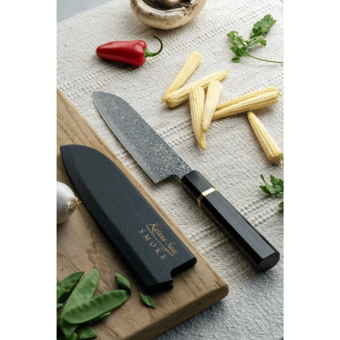 Katana Smoke Santoku Knife 18cm Ebony 4 Katana Smoke Santoku Knife 18cm Ebony - Image 2