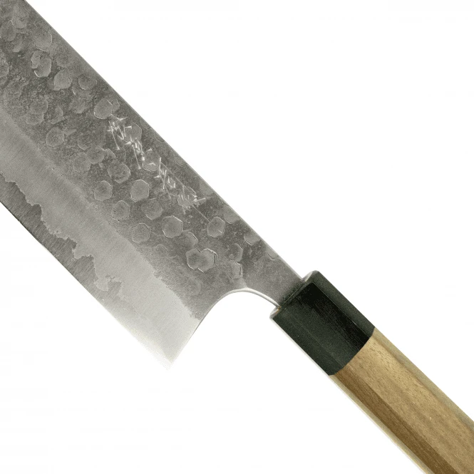 Katsuto Tanaka Tsuchime Aogami Super 16.5cm Nakiri Knife - Japanese Walnut Wa-Handle 4 Katsuto Tanaka Tsuchime Aogami Super 16.5cm Nakiri Knife - Japanese Walnut Wa-Handle - Image 2