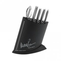 Global 6 Piece MRJ Knife Block Set In Black