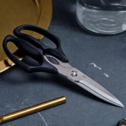 MTKB23-BK Kitchen Scissors Black Handle -Knives From Japans muteki basami mtkb23 bk kitchen scissors black handle p2412 14259 medium
