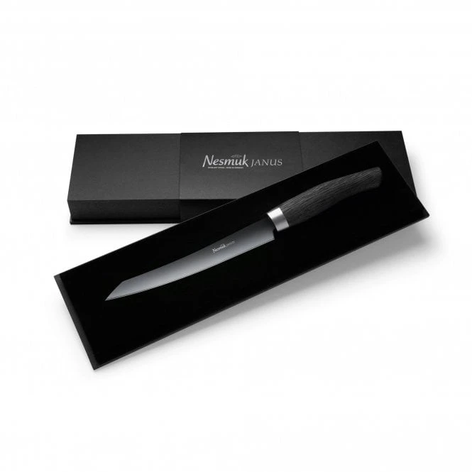 Nesmuk Janus 16cm Slicer With Bog Oak Handle 4 Nesmuk Janus 16cm Slicer With Bog Oak Handle - Image 2