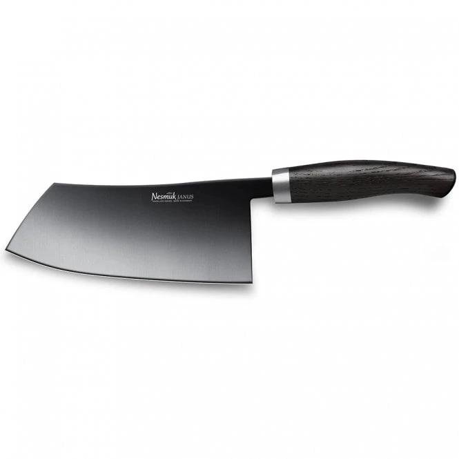 Nesmuk Janus 18cm Chinese Chef's Knife In Bog Oak Handle 3 Nesmuk Janus 18cm Chinese Chef's Knife In Bog Oak Handle