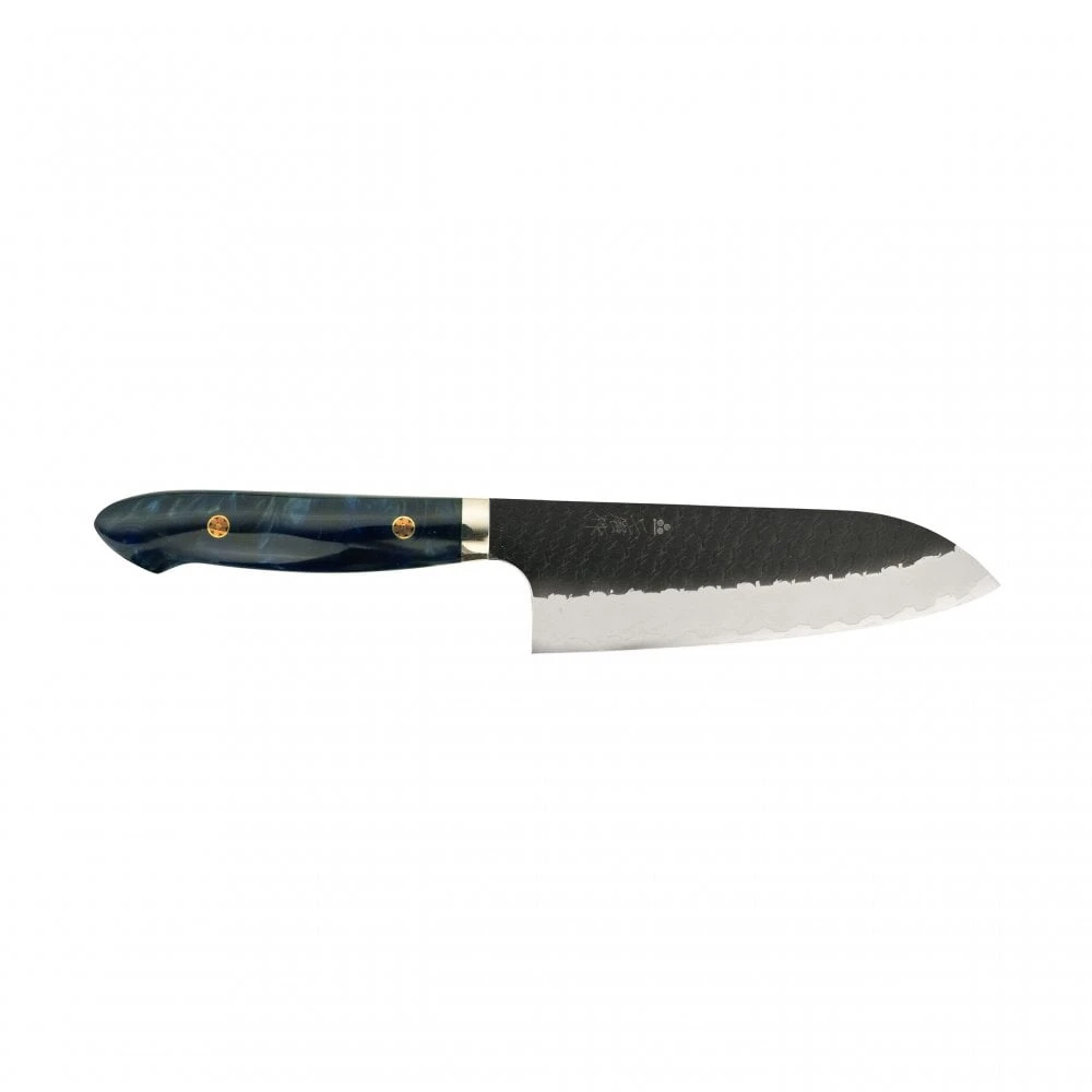 Nigara Hamono Nigara Hamono SG2 Kurouchi Tsuchme Santoku 180 - Custom Western Handle 3 Nigara Hamono Nigara Hamono SG2 Kurouchi Tsuchme Santoku 180 - Custom Western Handle