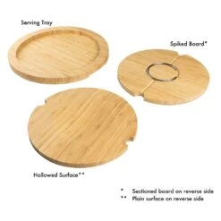 Rockingham Forest 5-in-1 Deluxe Bamboo Multi-board Set, Round 12 Rockingham Forest 5-in-1 Deluxe Bamboo Multi-board Set, Round -Knives From Japans rockingham forest 5 in 1 deluxe bamboo multi board set round p990 7019 image