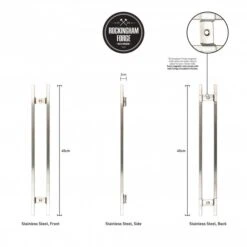 18" Magnetic Stainless Steel Knife Rack With 6 Utensil Hooks And Wall Fixings -Knives From Japans rockingham forge 18 magnetic stainless steel knife rack with 6 utensil hooks and wall fixings p999 4472 medium