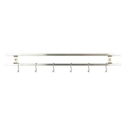 Rockingham Forge 60cm Magnetic Stainless Steel Knife Rack With 6 Utensil Hooks And Wall Fixings -Knives From Japans rockingham forge 60cm magnetic stainless steel knife rack with 6 utensil hooks and wall fixings p1000 4477 image