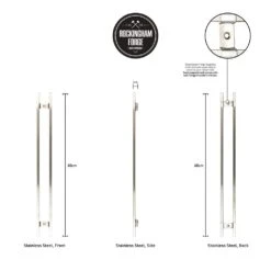 Rockingham Forge 60cm Magnetic Stainless Steel Knife Rack With 6 Utensil Hooks And Wall Fixings -Knives From Japans rockingham forge 60cm magnetic stainless steel knife rack with 6 utensil hooks and wall fixings p1000 4478 image