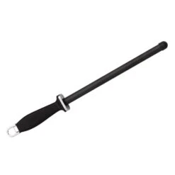 Rockingham Forge 11" Black Ceramic – Professional Soft-Grip Ceramic Honing Rod