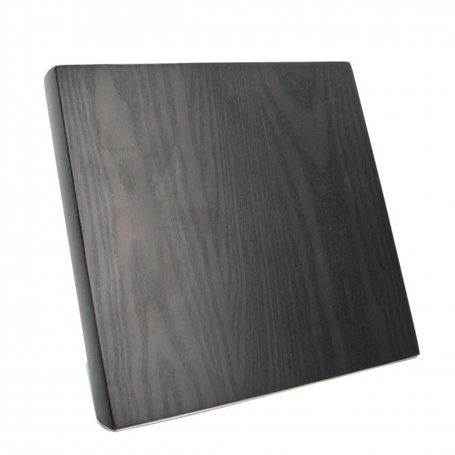 Luxury Ashwood Magnetic Knife Block - Jet Black 5-Knife Holder with Stainless Steel Base 3 Luxury Ashwood Magnetic Knife Block - Jet Black 5-Knife Holder with Stainless Steel Base