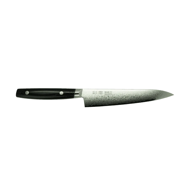 Seki Kanetsugu Saiun 15cm Petty Knife - 65-Layer VG10 Damascus Steel with Black Micarta Handle 3 Seki Kanetsugu Saiun 15cm Petty Knife - 65-Layer VG10 Damascus Steel with Black Micarta Handle