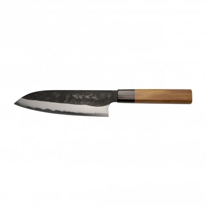 Shiro Kamo Aogami Black Kurouchi 16.5cm Santoku Knife 3 Shiro Kamo Aogami Black Kurouchi 16.5cm Santoku Knife