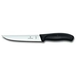 Carving Knife, 15cm, Straight, Black, Blister