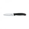 Paring Knife, 10cm, Wavy, Pointed Tip, Black