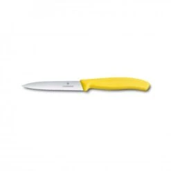 Paring Knife, 10cm, Wavy, Pointed Tip, Yellow
