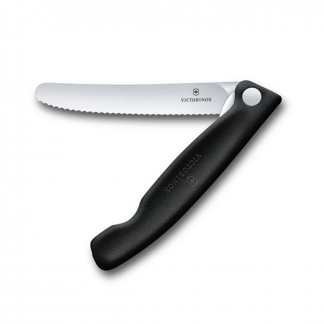 Picnic Knife, 11cm, Wavy, Black, Blister 3 Picnic Knife, 11cm, Wavy, Black, Blister