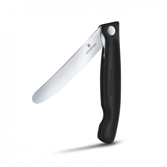 Picnic Knife, 11cm, Wavy, Black, Blister 4 Picnic Knife, 11cm, Wavy, Black, Blister - Image 2