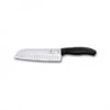 Santoku Knife, 17cm, Straight, Fluted, Black -Knives From Japans swiss classic santoku knife 17cm straight fluted black p2726 15153 medium