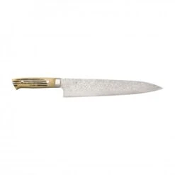 Takeshi Saji R2 Damascus Diamond-finish Gyuto240 With Deer Horn Handle (Ethically Sourced)