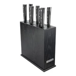 Tamahagane Black Painted Wood Knife Block - 8 Slot Japanese Storage Design -Knives From Japans tamahagane knife block in black p1090 4486 image
